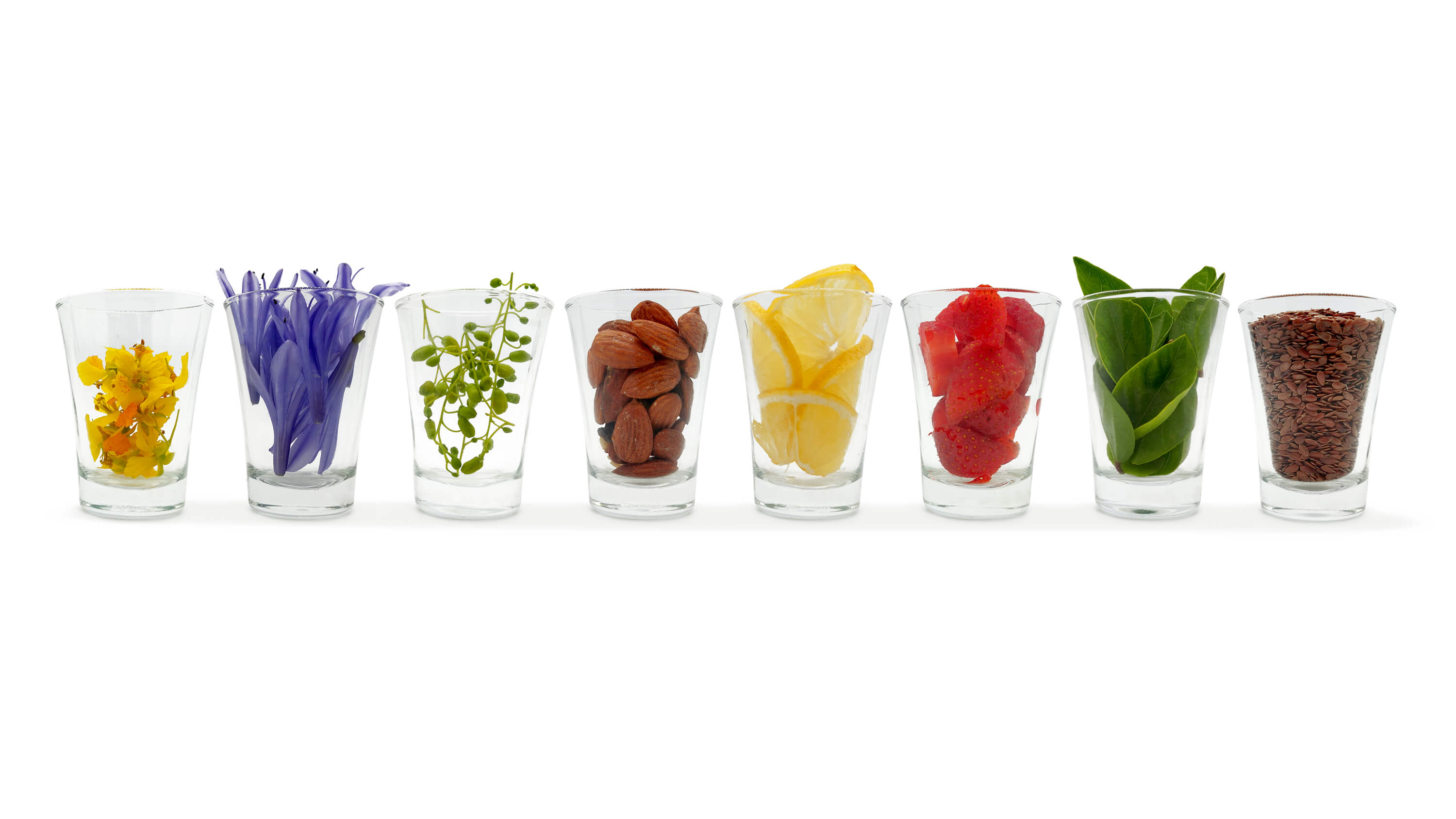 Amelie skincare ingredients inside of a tiny cups cute photography