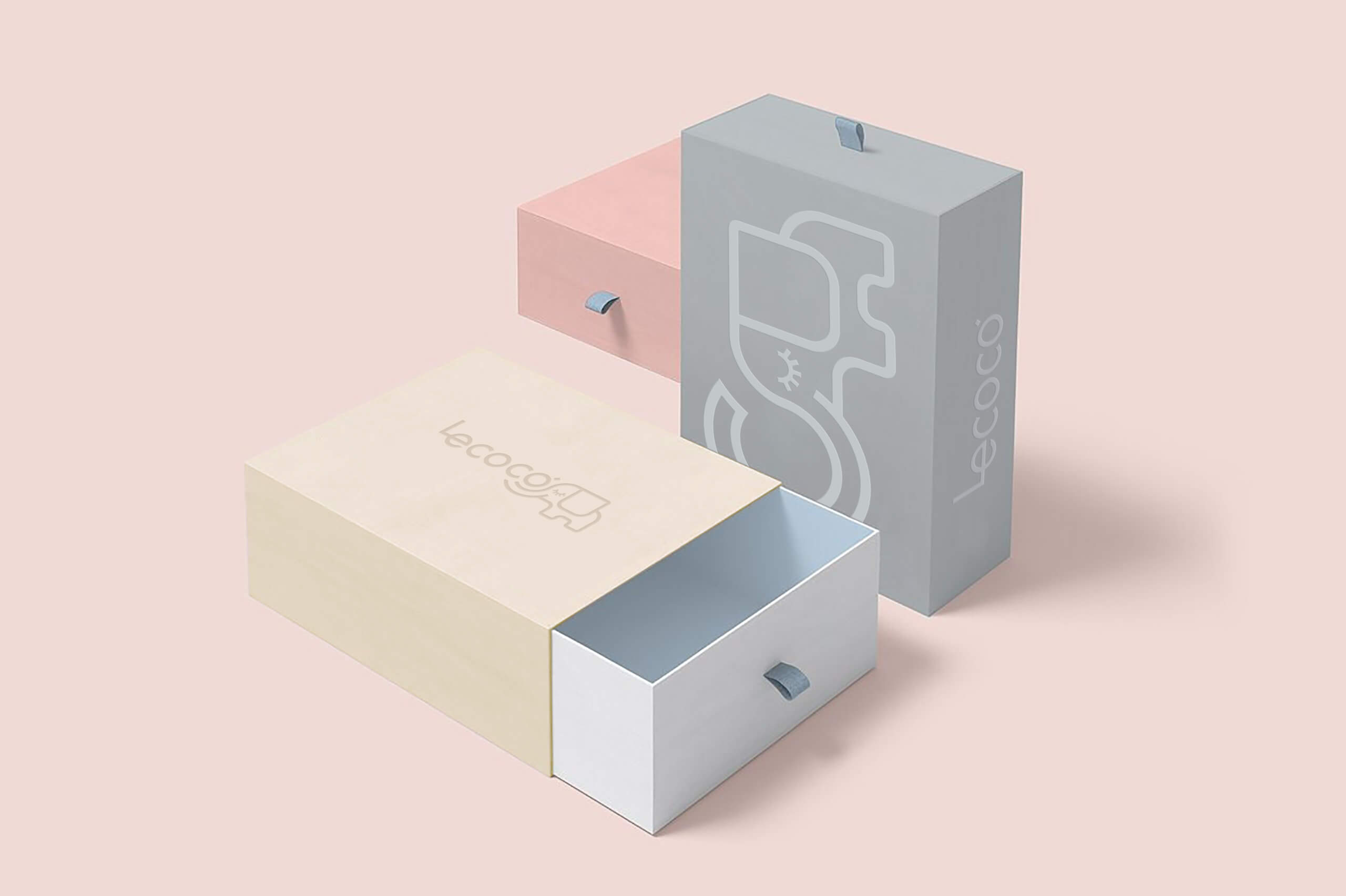 Shoe box design for elephant Lecoco brand