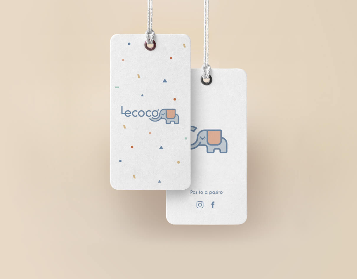 Label design for elephant Lecoco brand