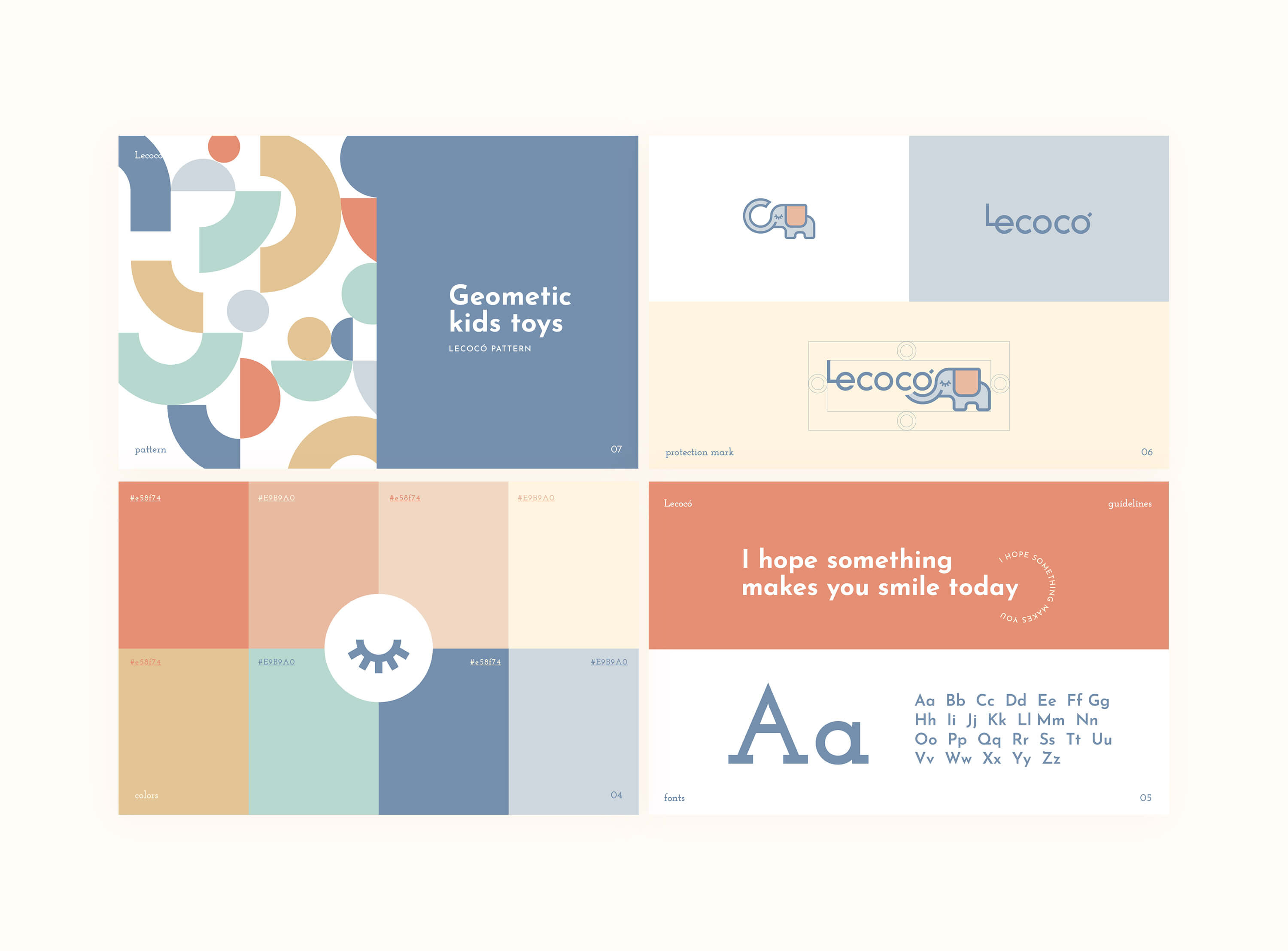 For different pages from Lecoco's brand book