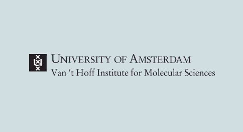 Logo of University of Amsterdam with text Van ‘t Hoff Institute for Molecular Sciences.