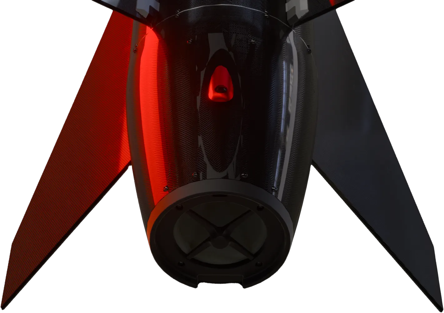 Arrière de la fusée de rocket team motion design par ferr studio