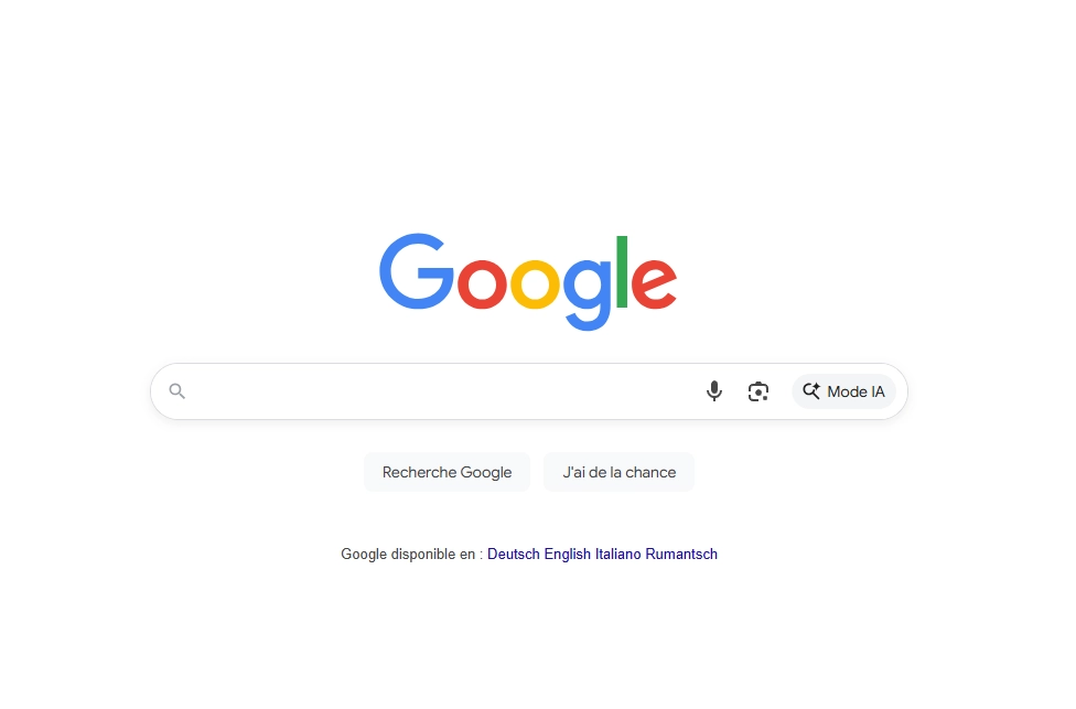 Google home page screenshot