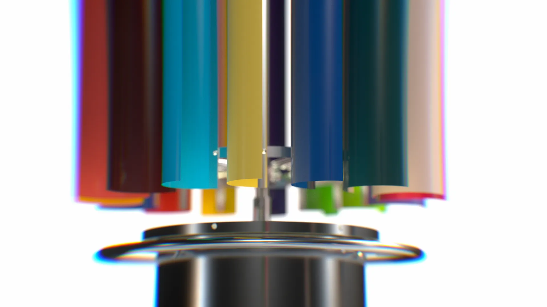 Détail blade Windturbine, zoom multicolore, pales peintes, technologie Ferr