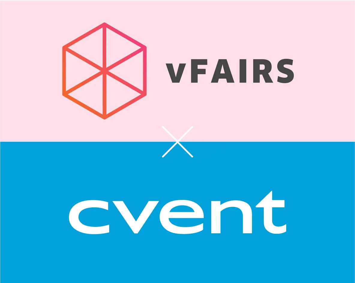 Side-by-side comparison chart of vFairs vs Cvent event platforms for virtual, hybrid, and in-person events in 2025.