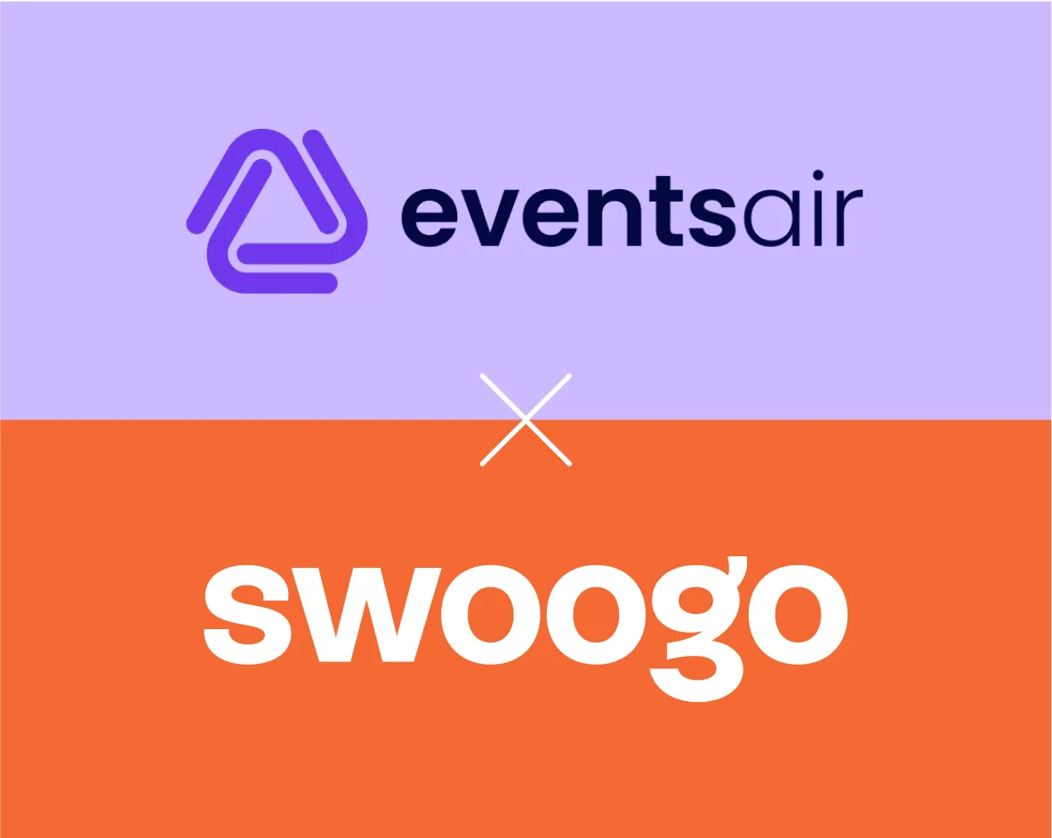 Comparison chart of Swoogo vs EventsAir event management platform features, pricing, and user reviews.