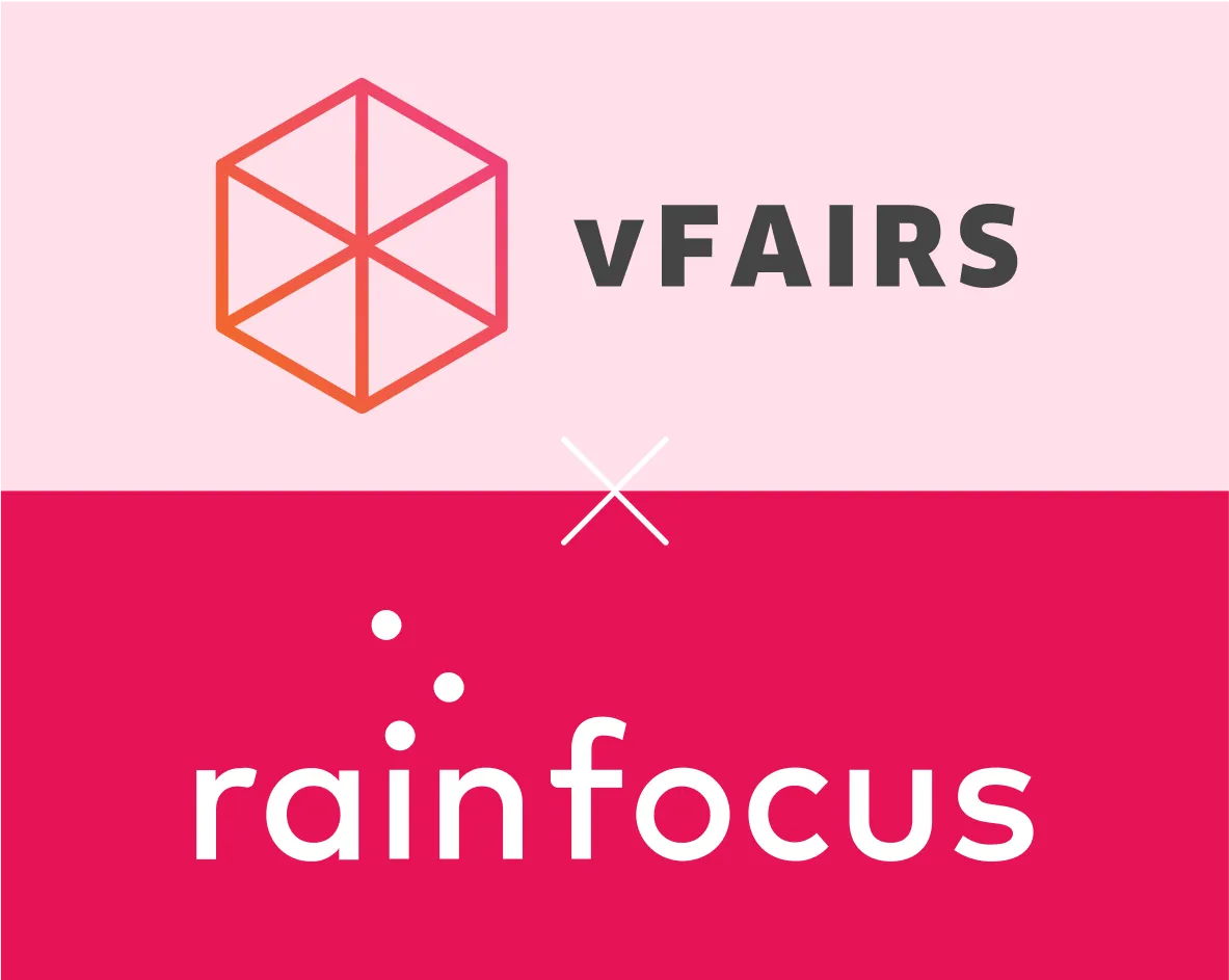 Comparison chart illustrating RainFocus vs vFairs features, pricing, and event management platform capabilities for virtual and hybrid events.