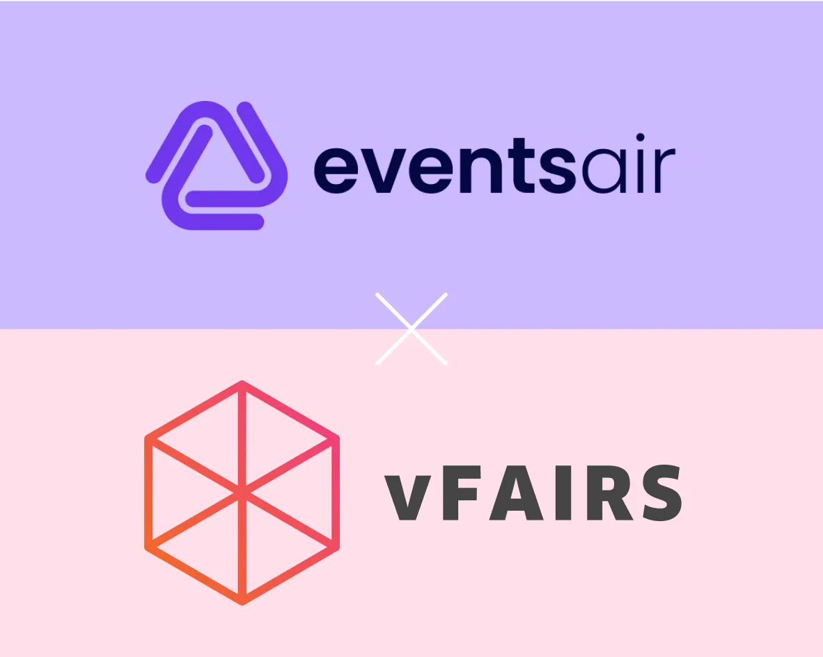 Comparison chart illustrating vFairs vs EventsAir platform features, pricing, and event management tools for 2025.