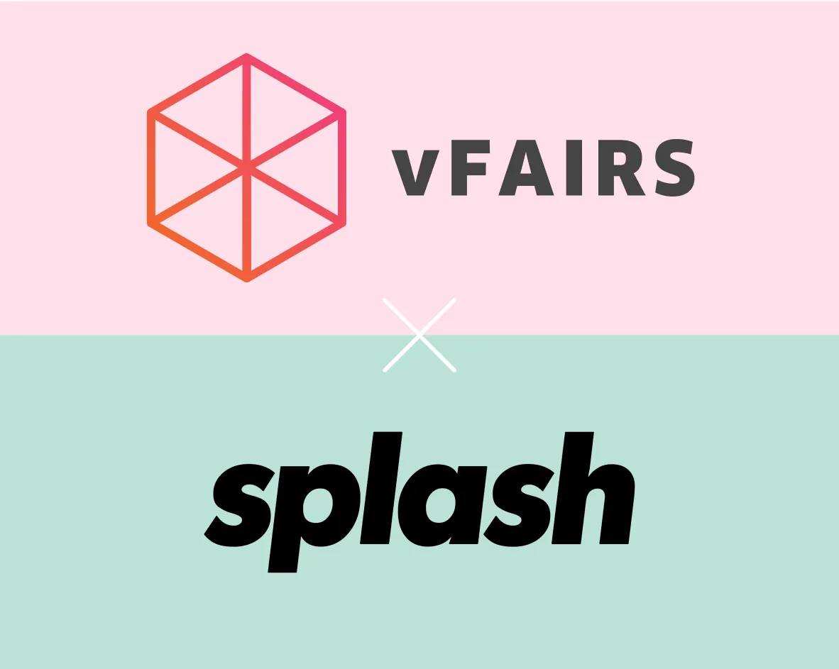 Comparison chart illustrating Splash vs vFairs event platform features, pricing, and use cases for in-person and online events.