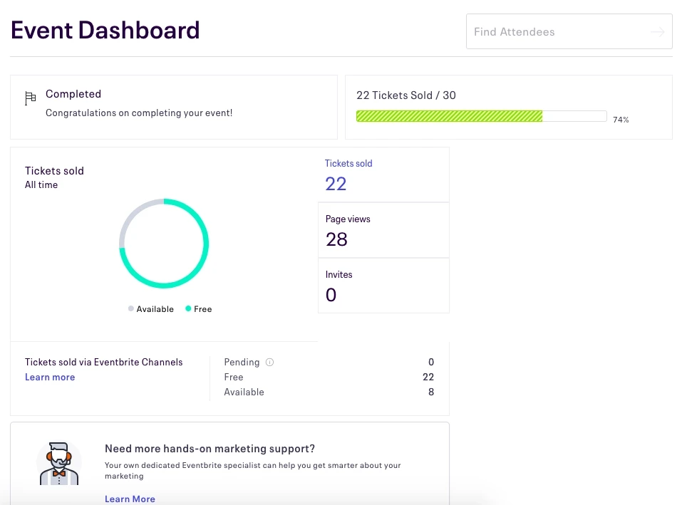 Eventbrite is mostly a event ticketing platform