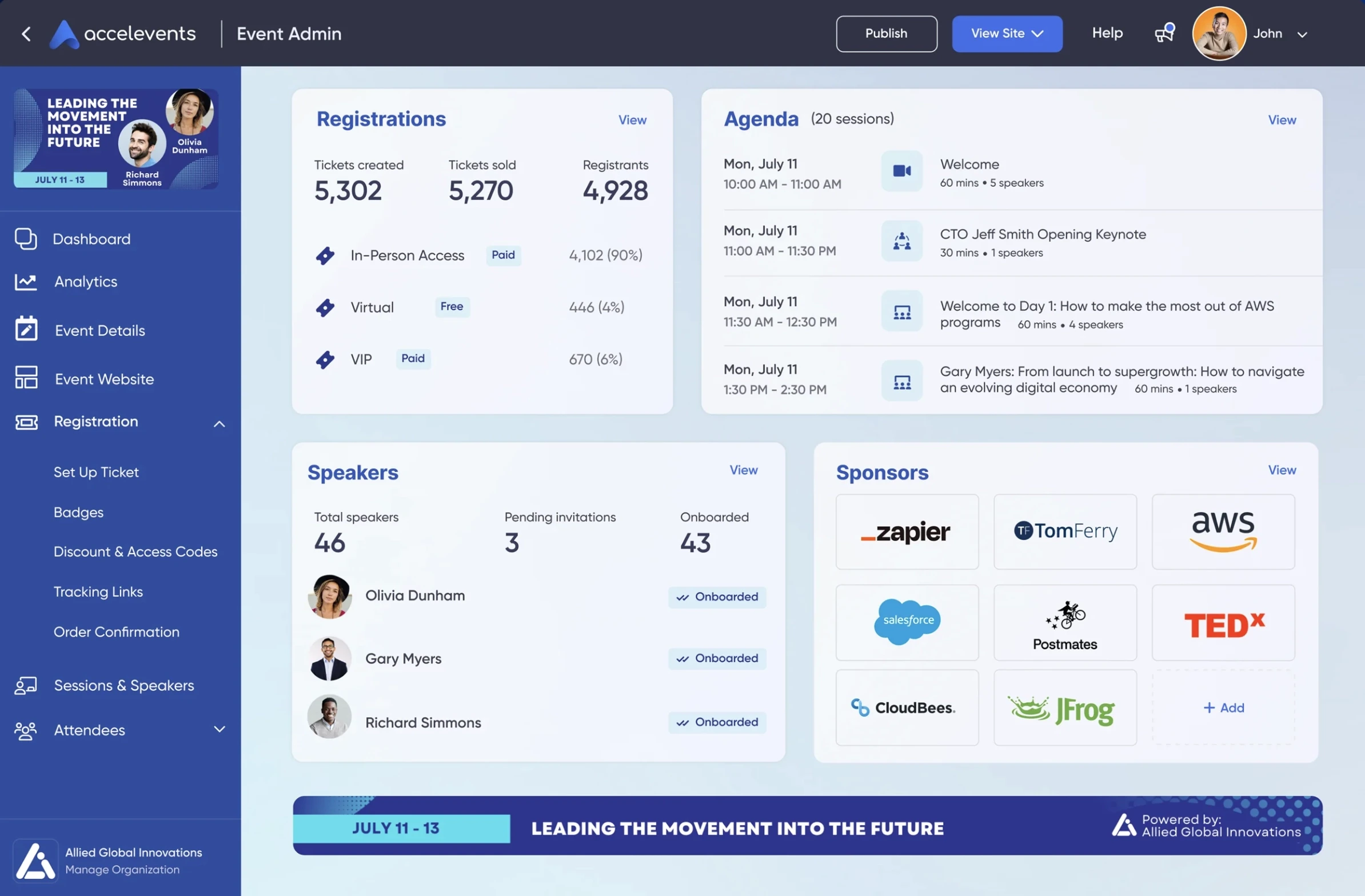 Accelevents is better than Cvent, Zoom, Bizzabo, or Swoogo at managing  registrations, order confirmations, check-in, and more, plus we offer apps with push notifications and a unique QR code per attendee