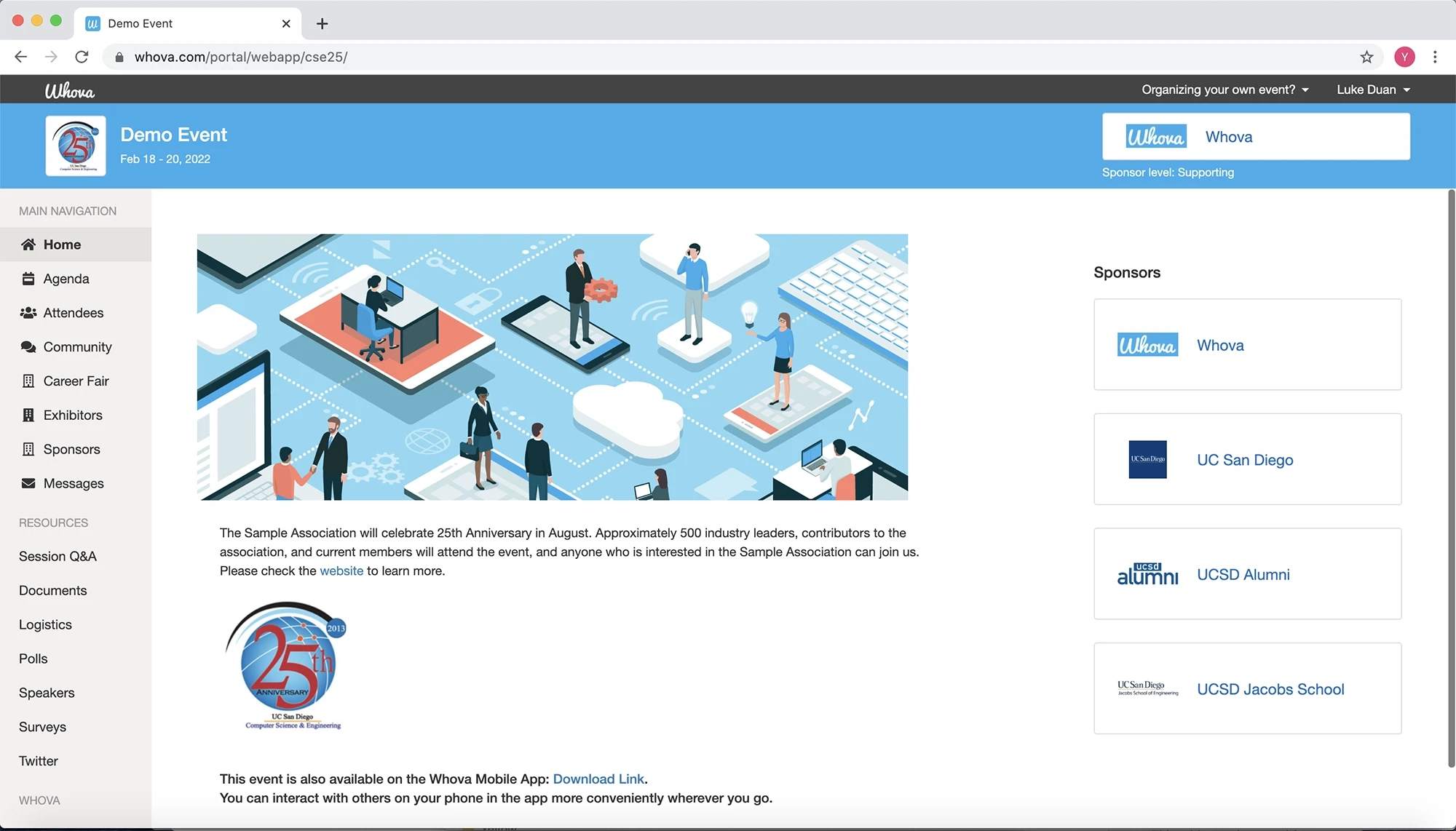 Whova is an all-in-one event platform