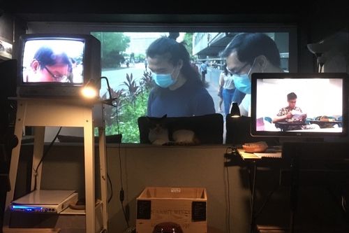 《何逸君紀實攝影》及《何逸君—錄像備份》展覽現場,香港九龍灣,2021年。圖片:曾旭熙。