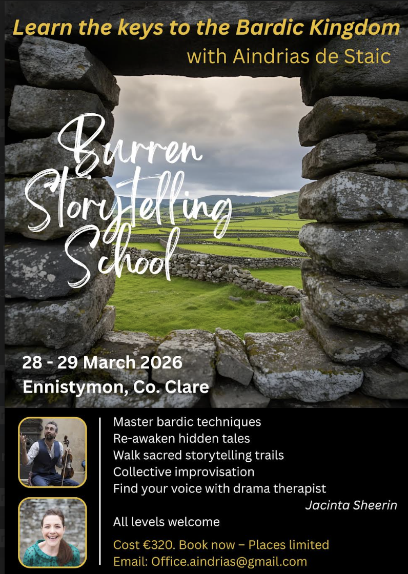 Bardic Storytelling Training Weekend with Aindrias de Staic & Jacinta Sheerin