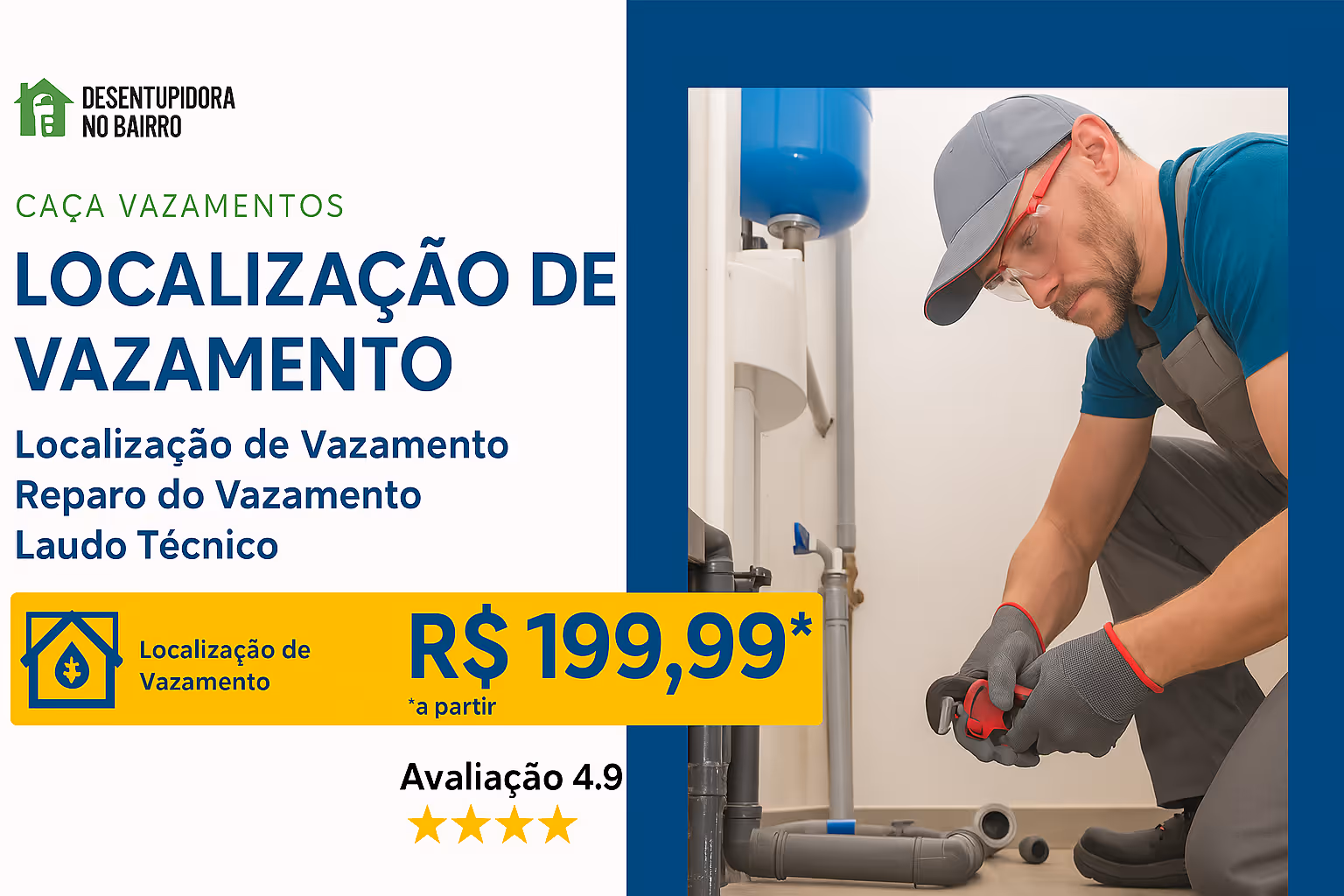 localização de vazamento