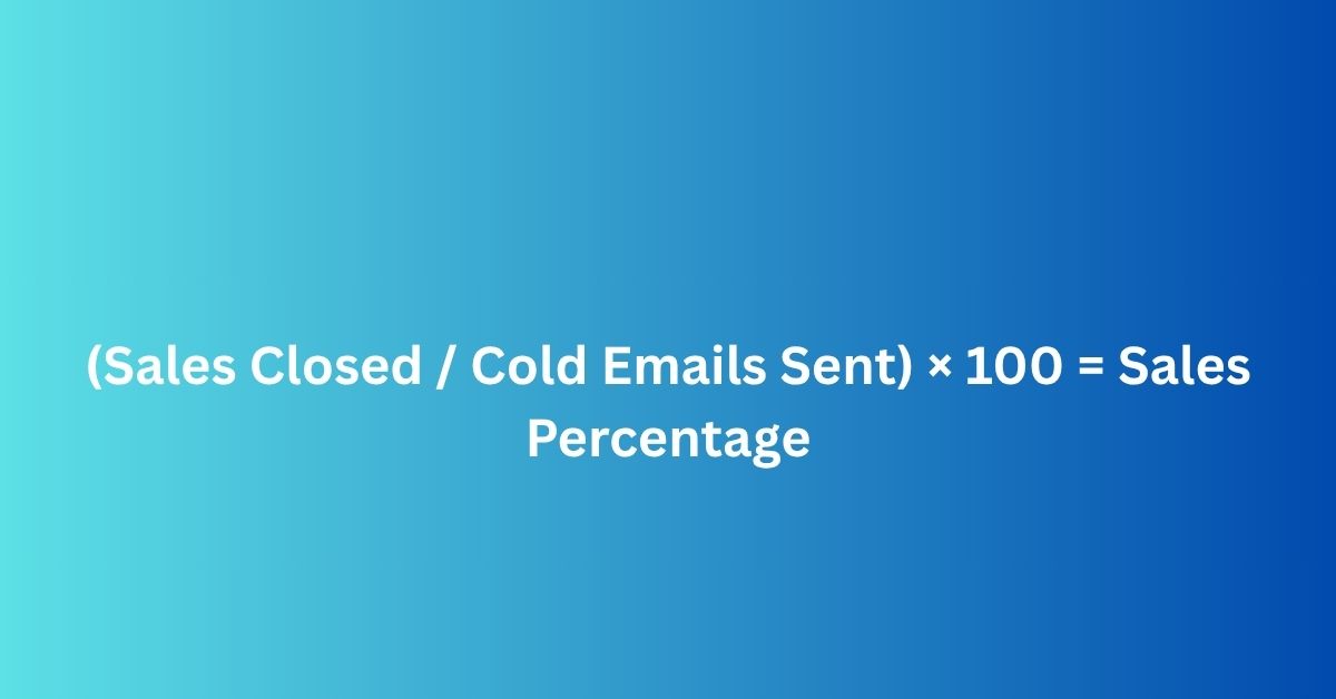 how to calculate sales percentage