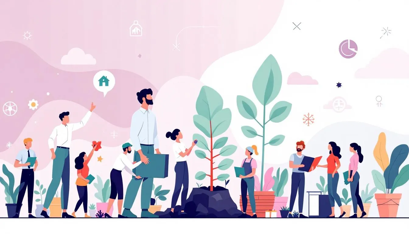 Un groupe de collaborateurs engagés dans une activité de RSE.
