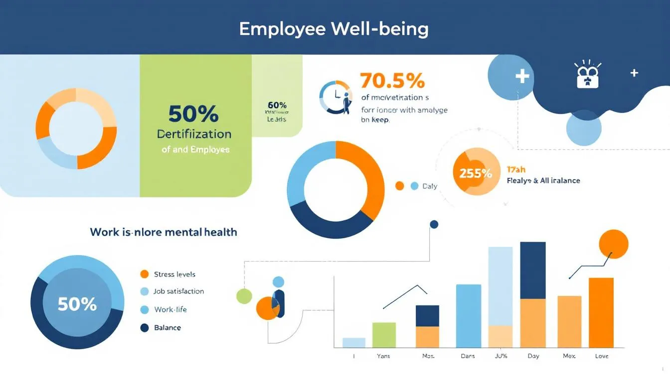 Un graphique sur le bien-être et la santé mentale des collaborateurs.
