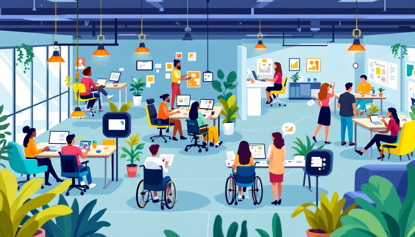 Environnement de travail inclusif et accessible.