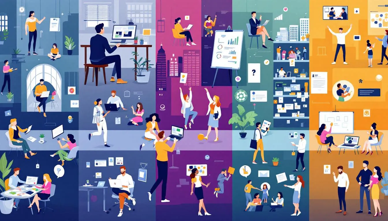 Une représentation des différentes conditions de travail adaptées aux sites variés.