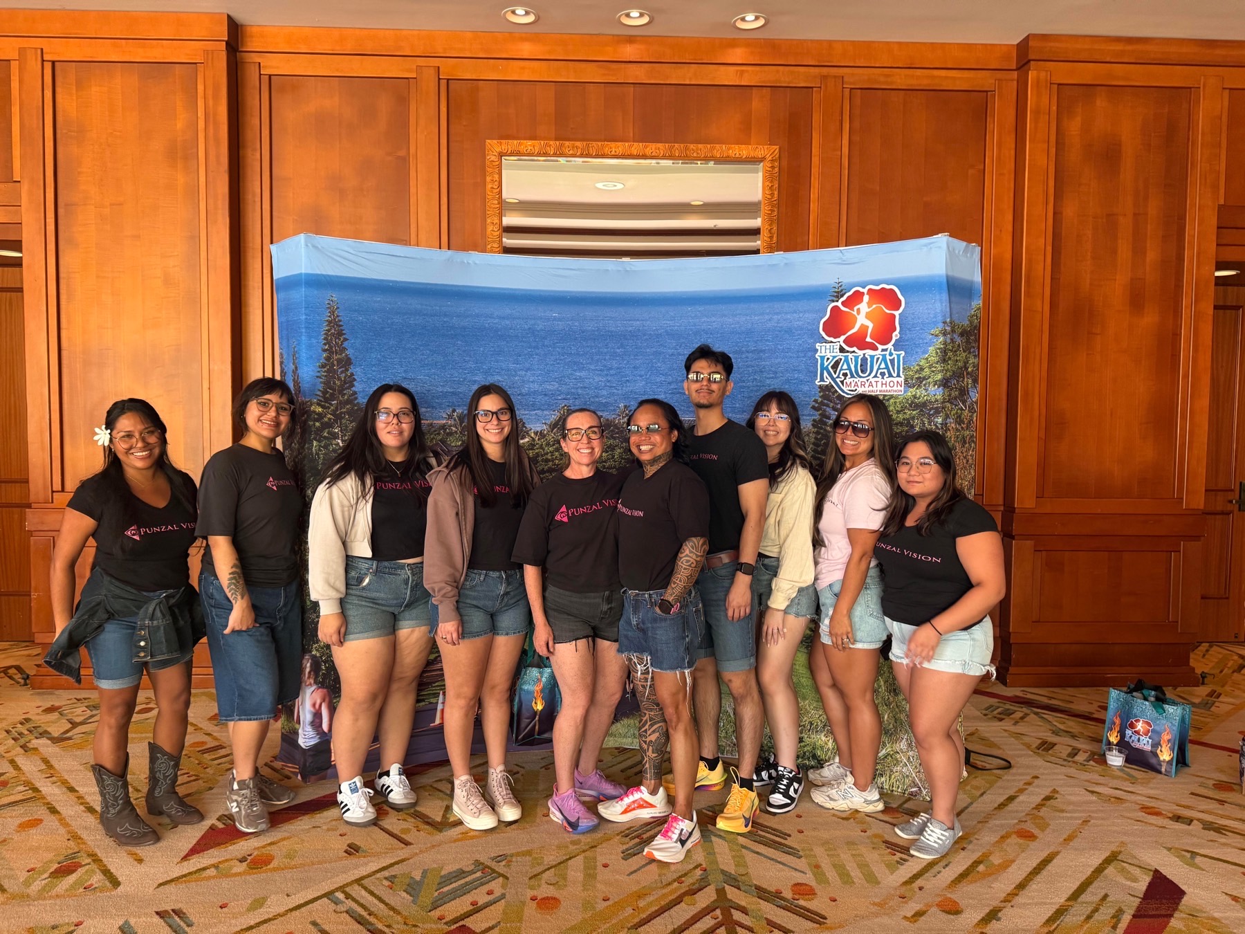 Team Punzal Vision attends the Kauai Marathon race expo