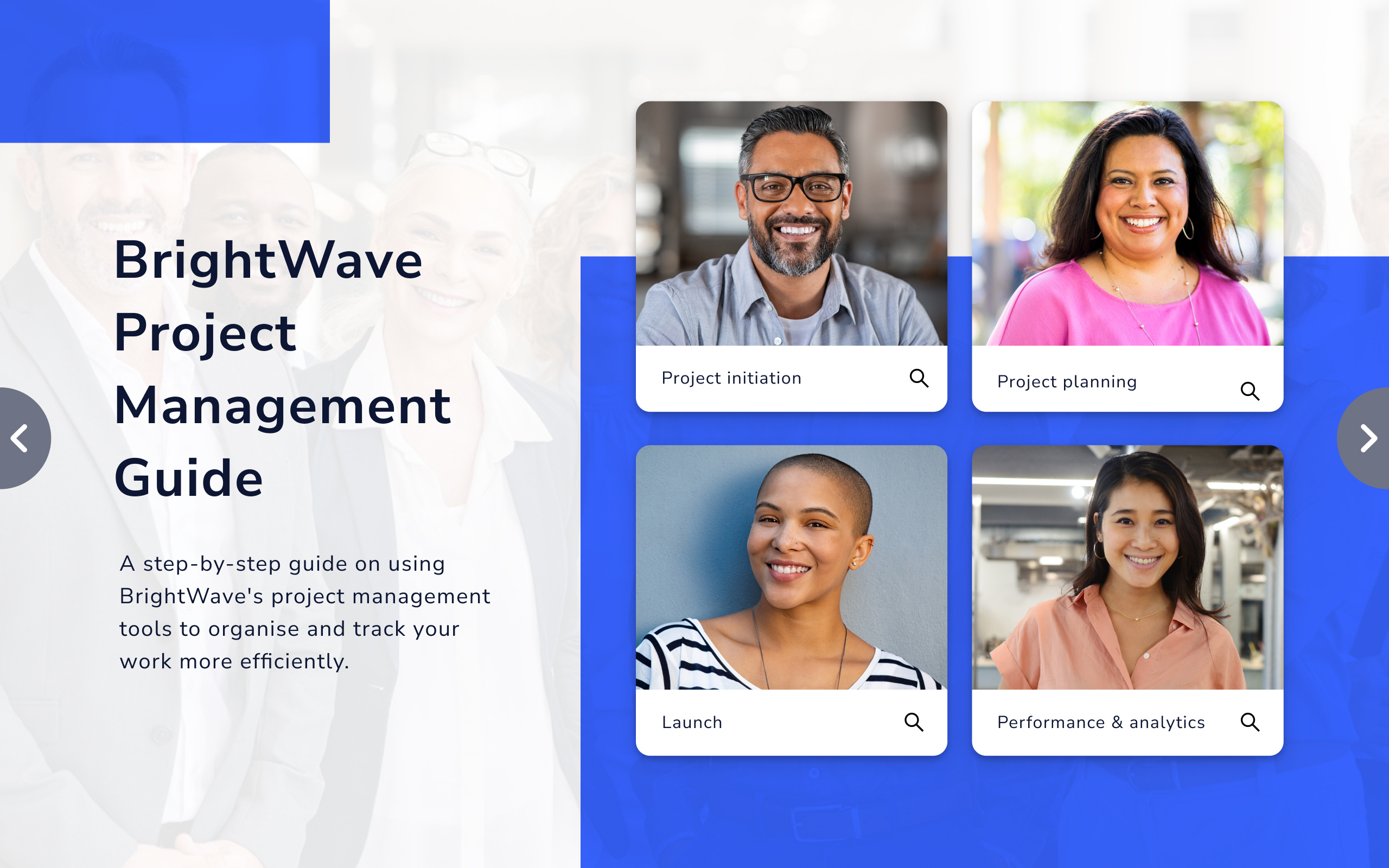 an illustration that says brightwave project management guide signifying customer management