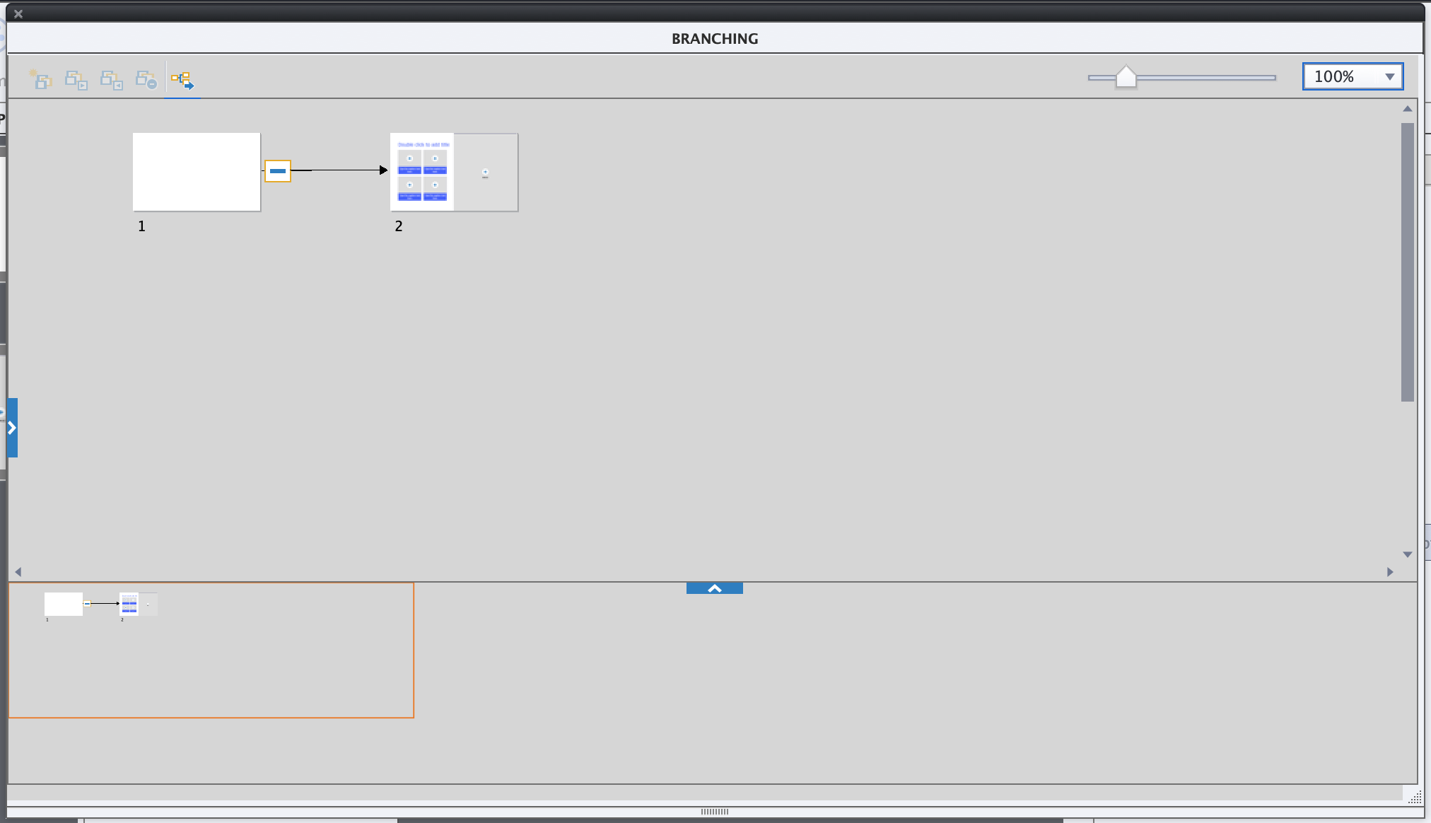 Adobe Captivate's branching storyboard interface