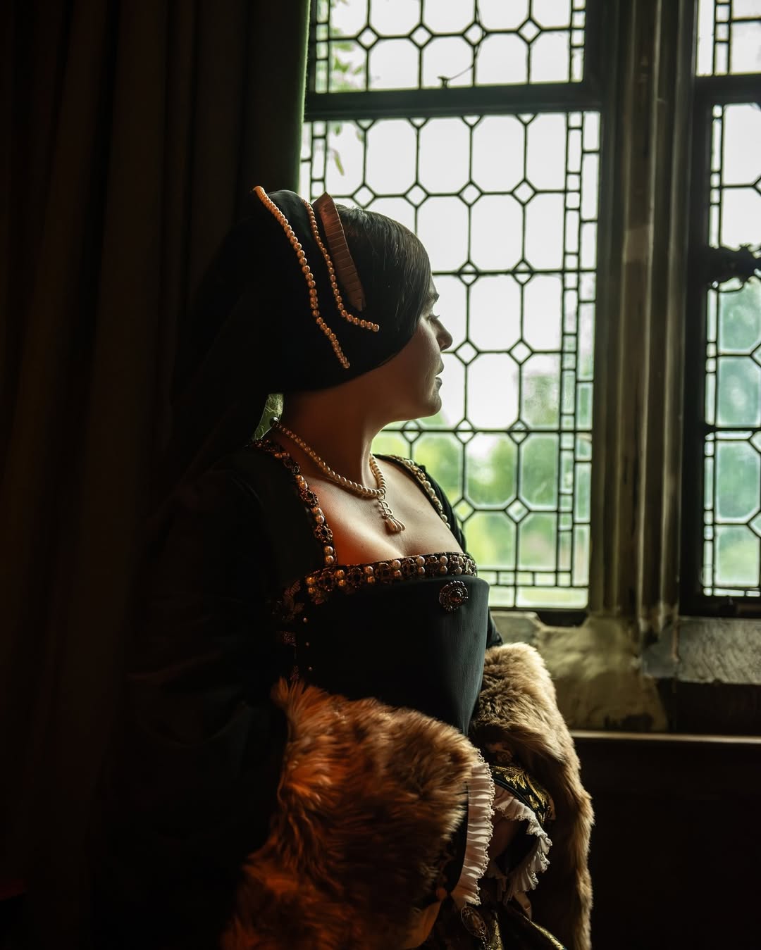 Emily Lane as Anne Boleyn, captured at Hever Castle