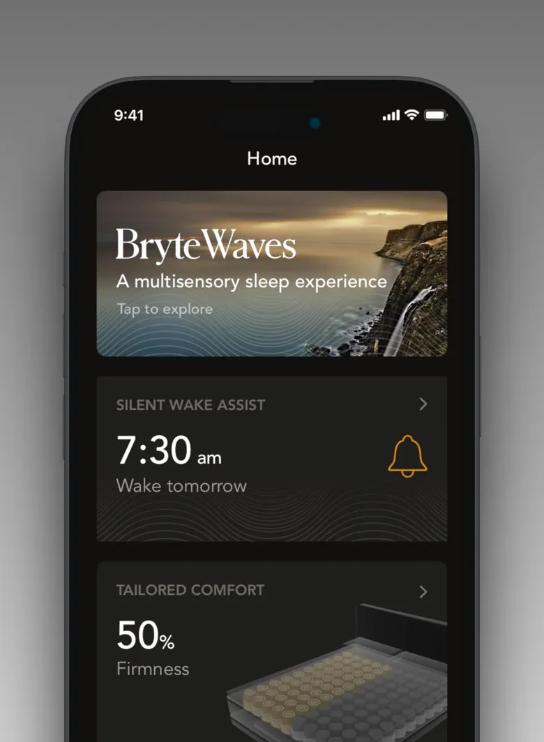 A screenshot of the Bryte mobile application dashboard