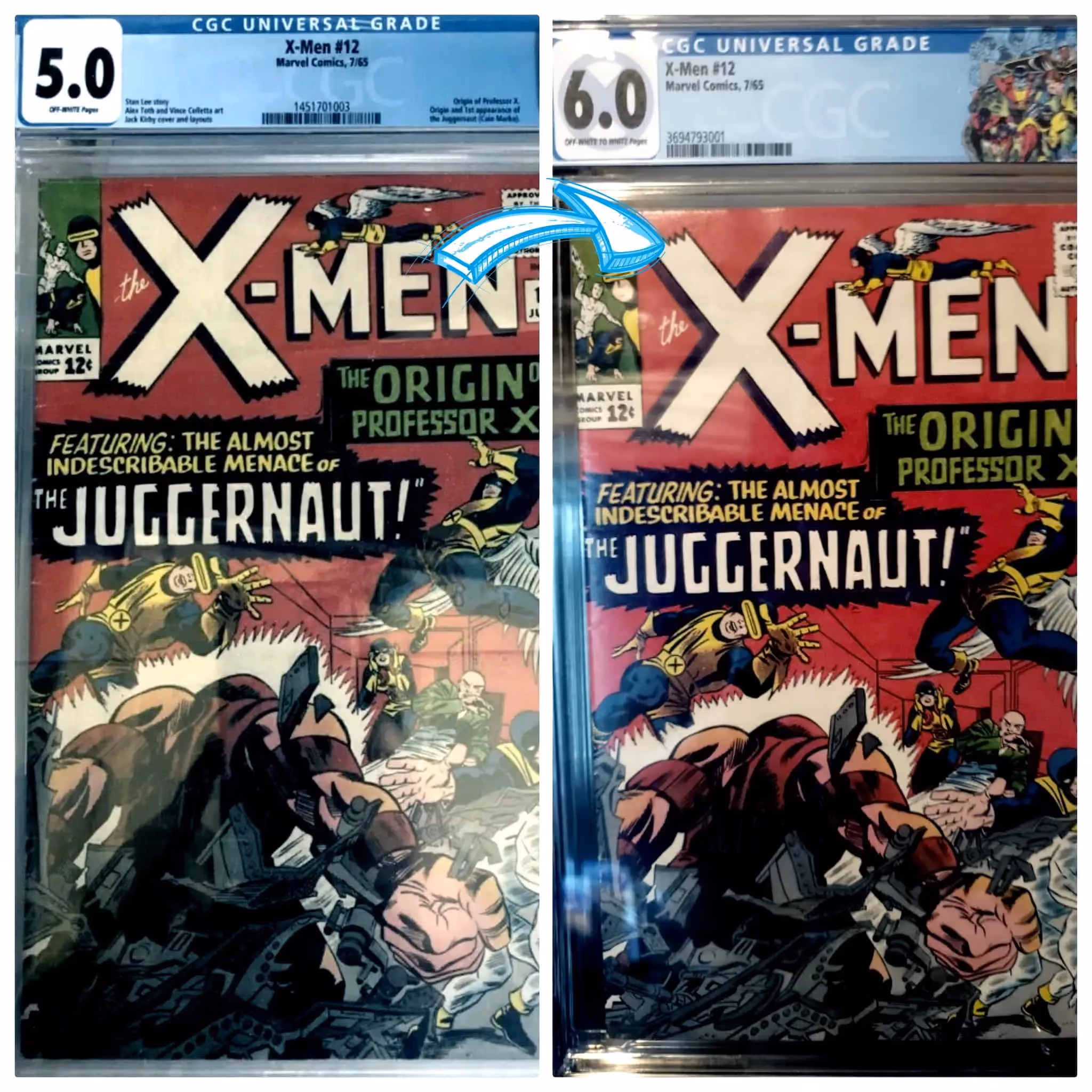 CGC grade bump example