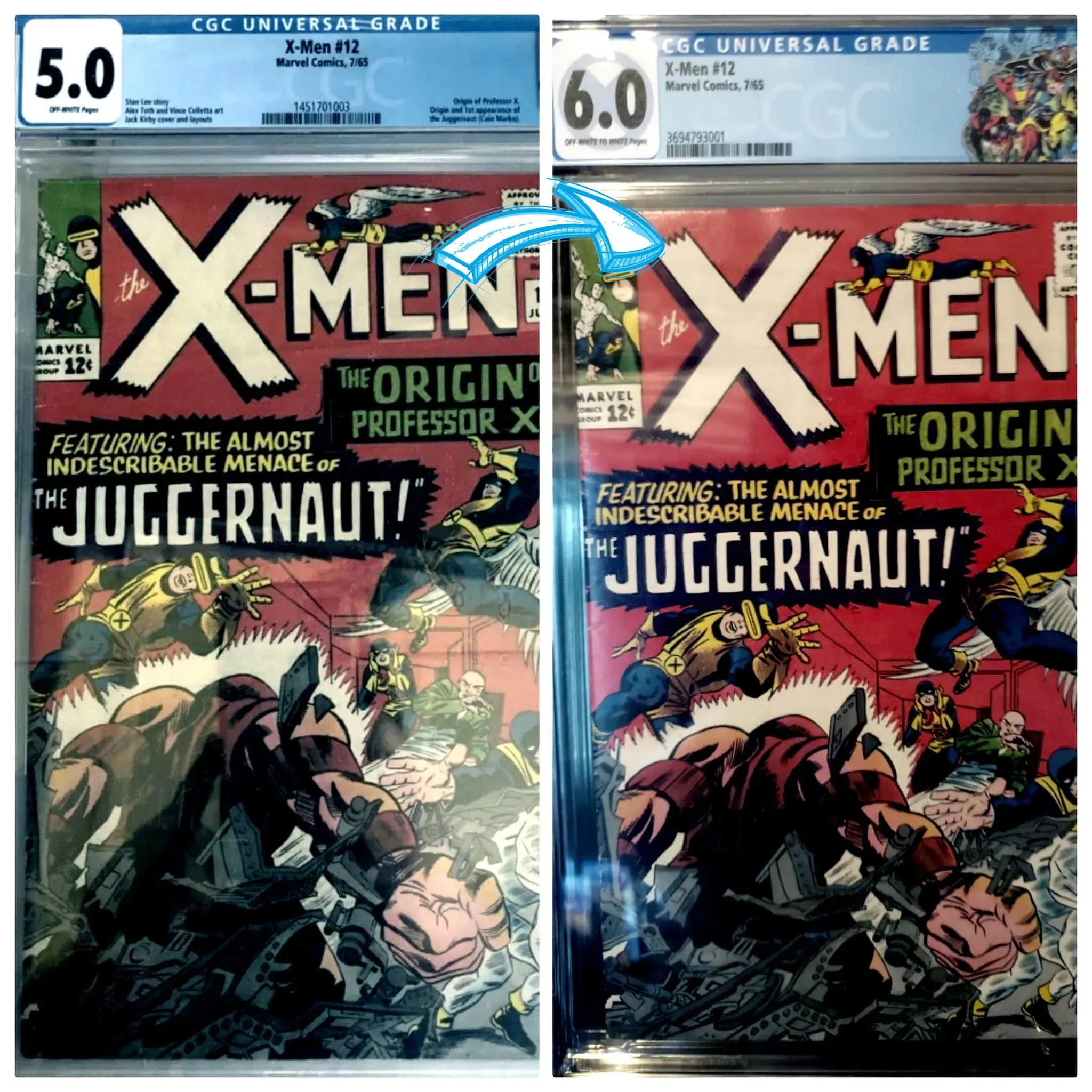 CGC grade bump example