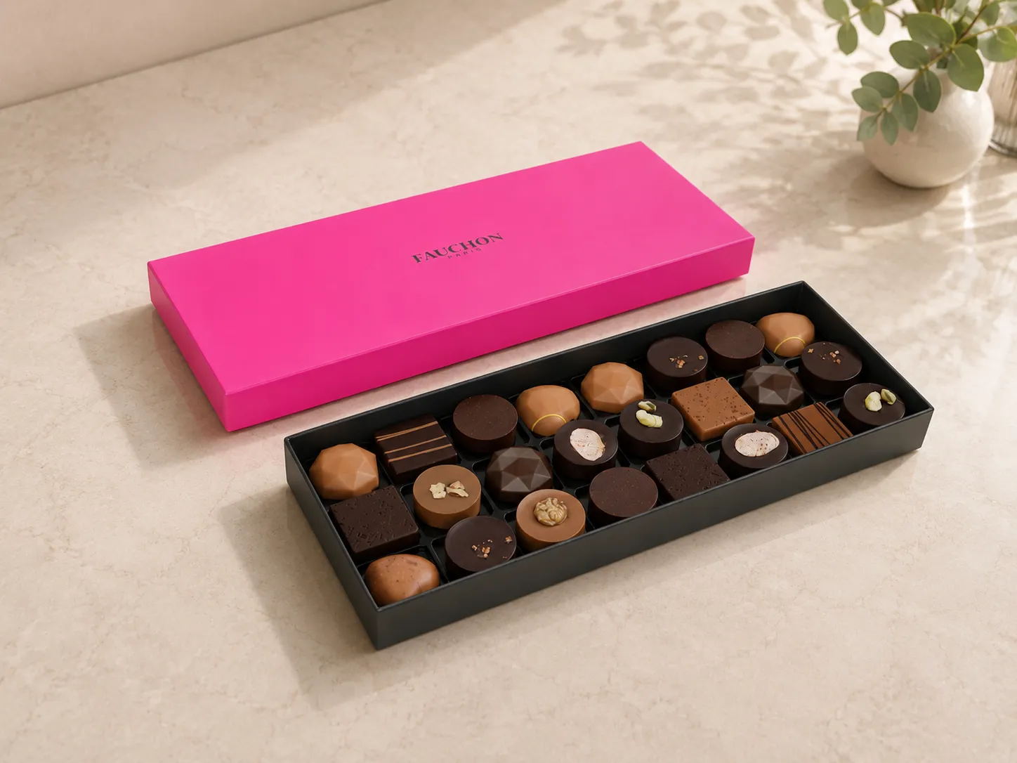 Écrin de 24 chocolats Fauchon en coffret cadeau
