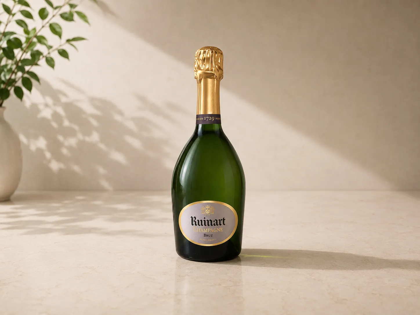 Bouteille de champagne Ruinart brut en cadeau client