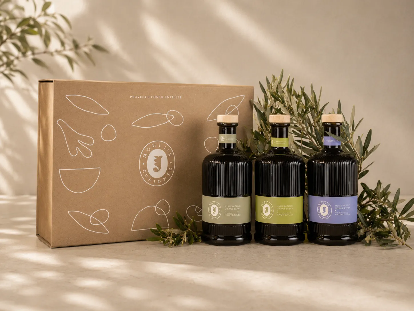 Pack dégustation d'huile d'olive du Domaine Jolibois