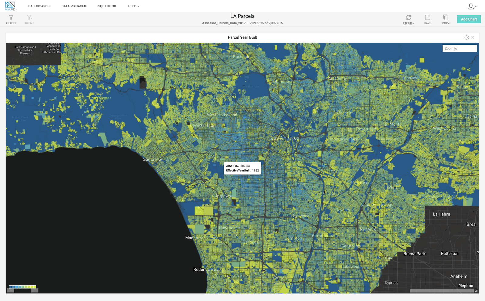 choropleth - parcel border geo shapes