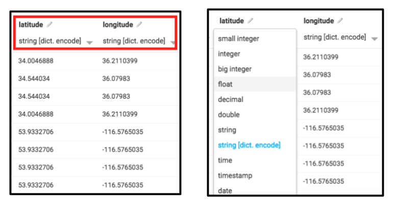 Importing Data into MapD