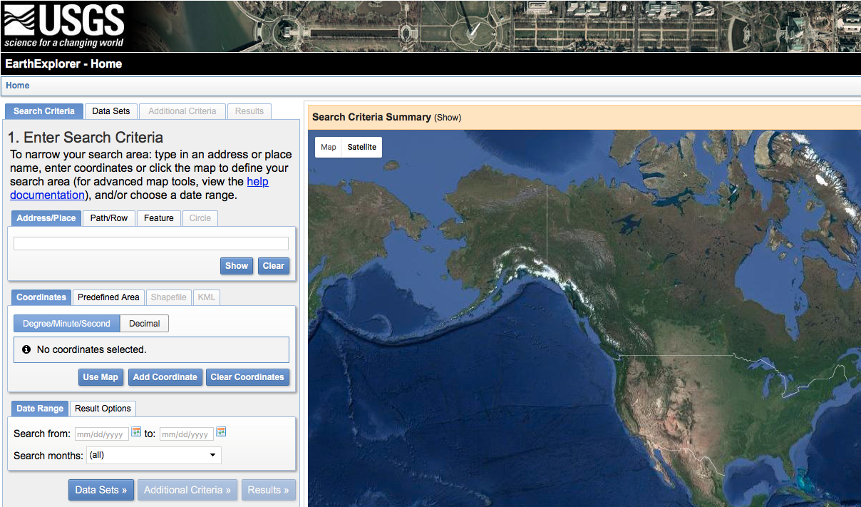 USGS Lidar Site