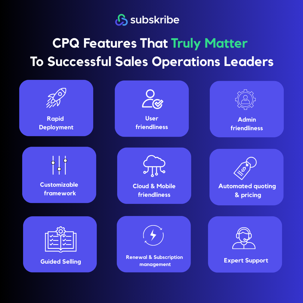 cpq features that matter to sales operations leaders