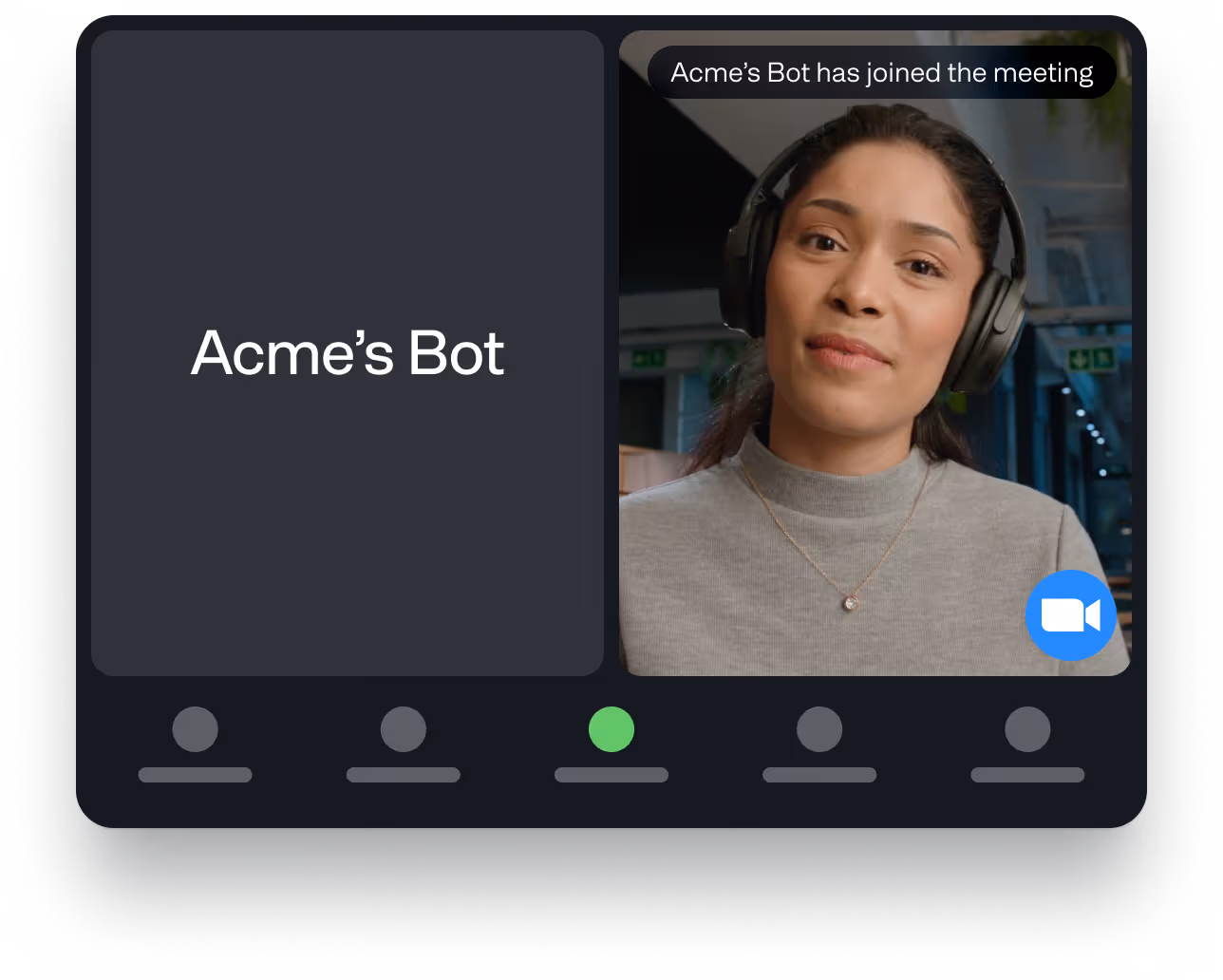 Example of a bot in a meeting
