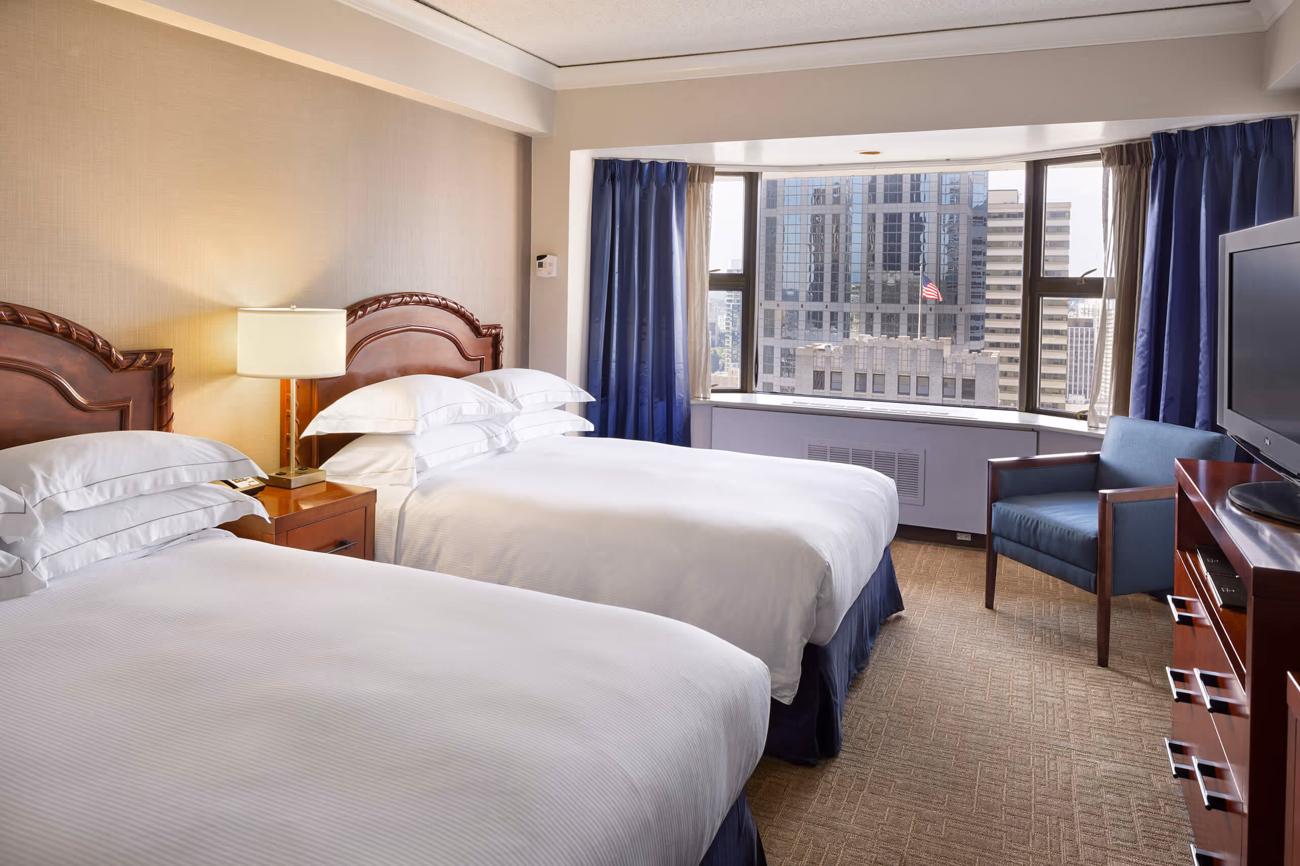 Guest room, Hilton Hotel, Seattle, Washingon