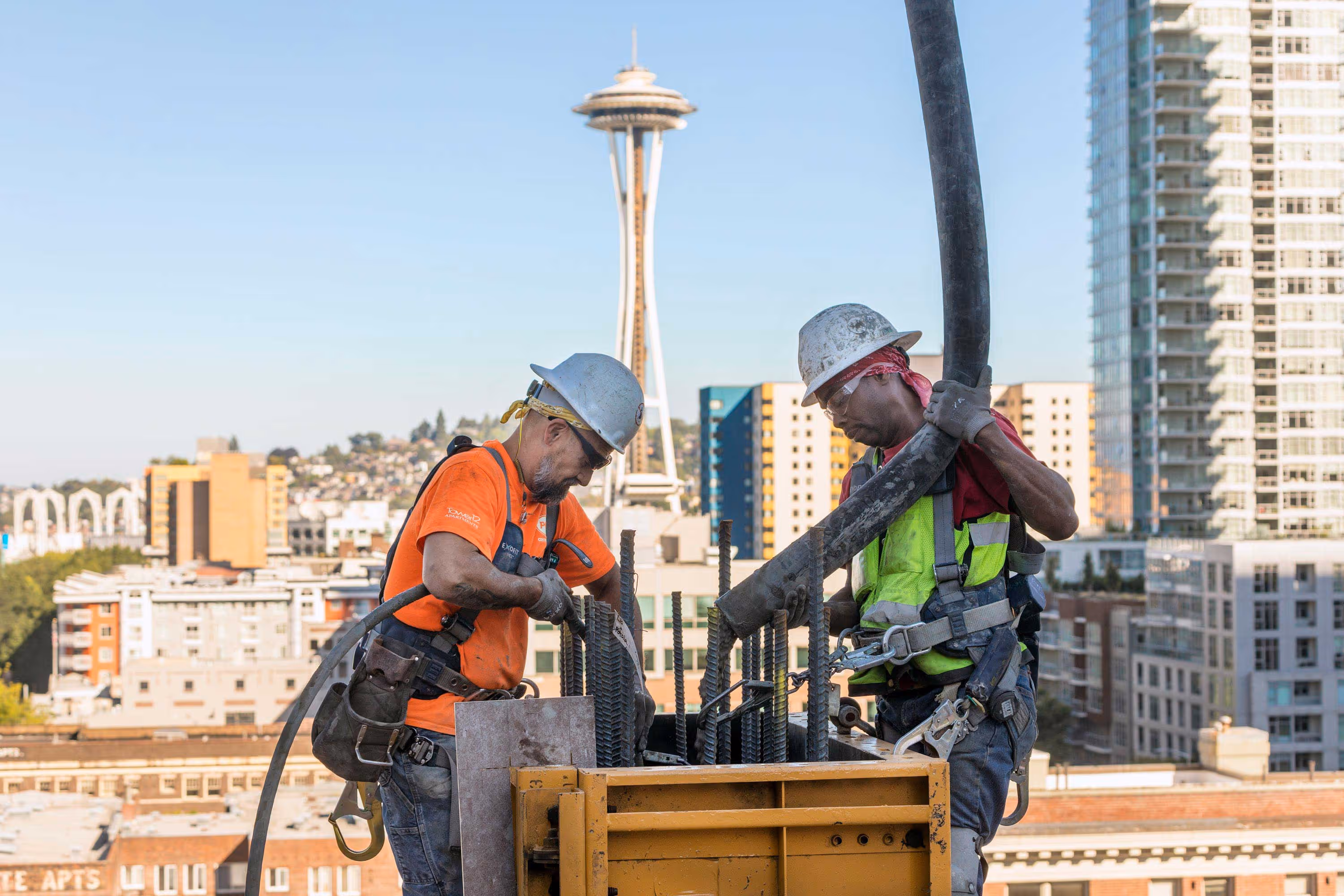 Skyscraper construction, Seattle, Washington