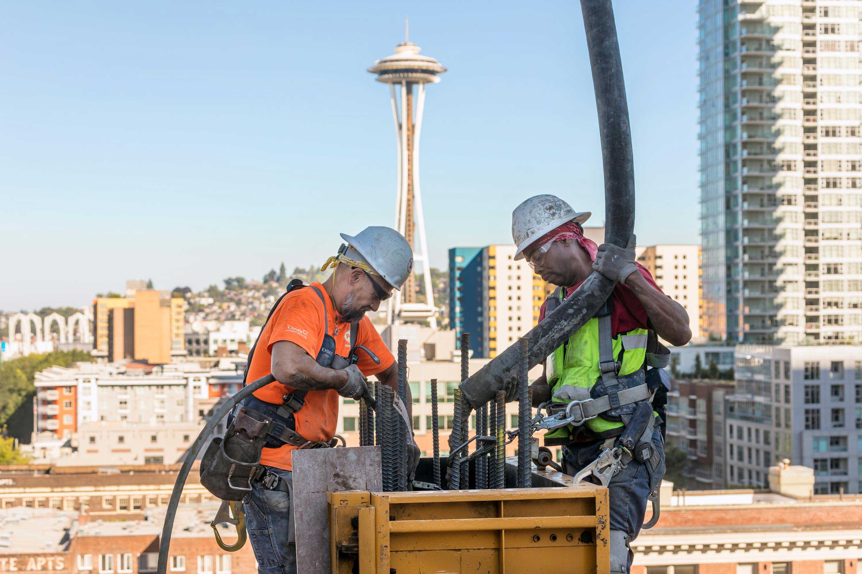 Skyscraper construction, Seattle, Washington