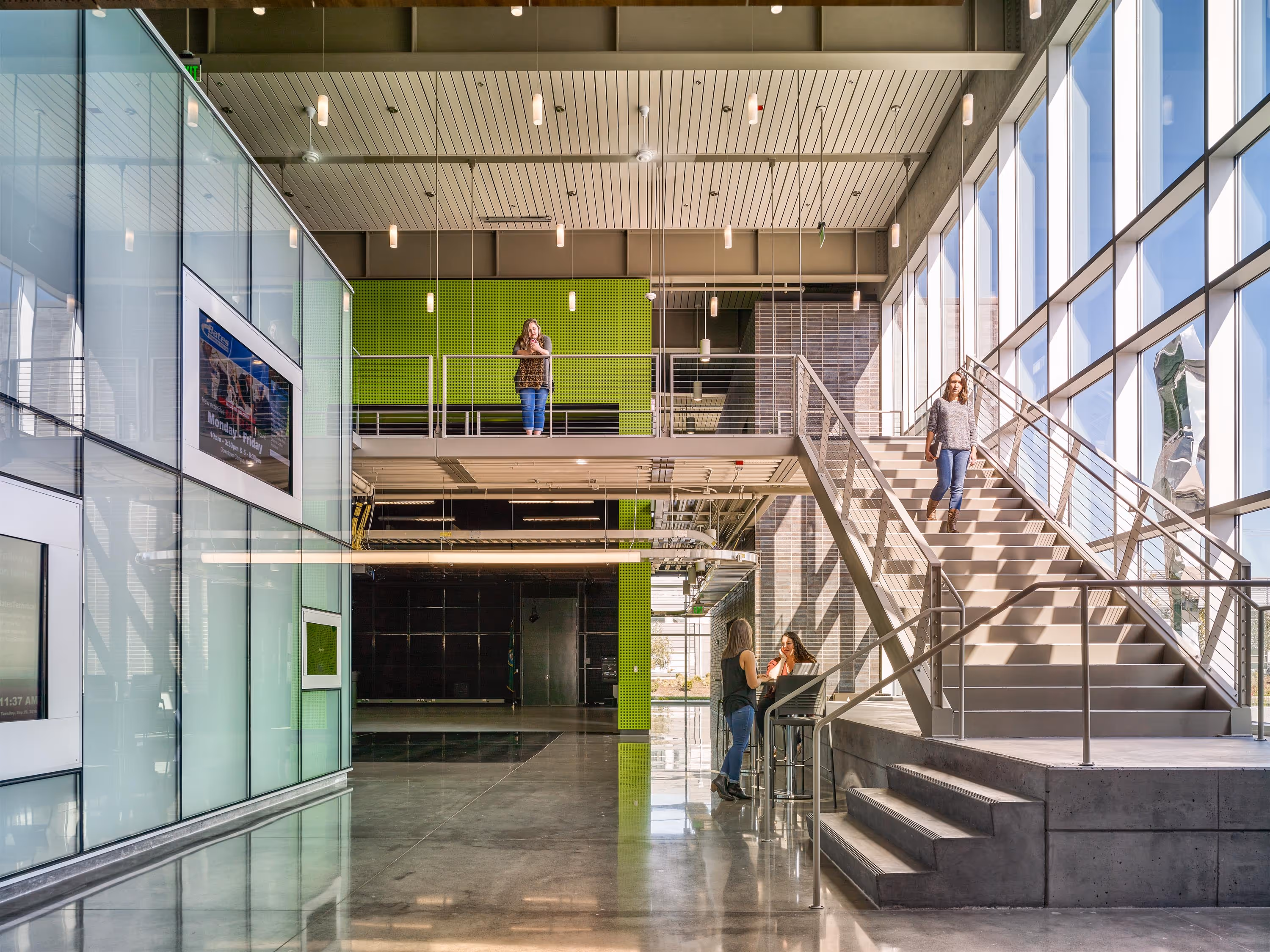 New academic building lobby, Bates Technical College, Tacoma, Washington