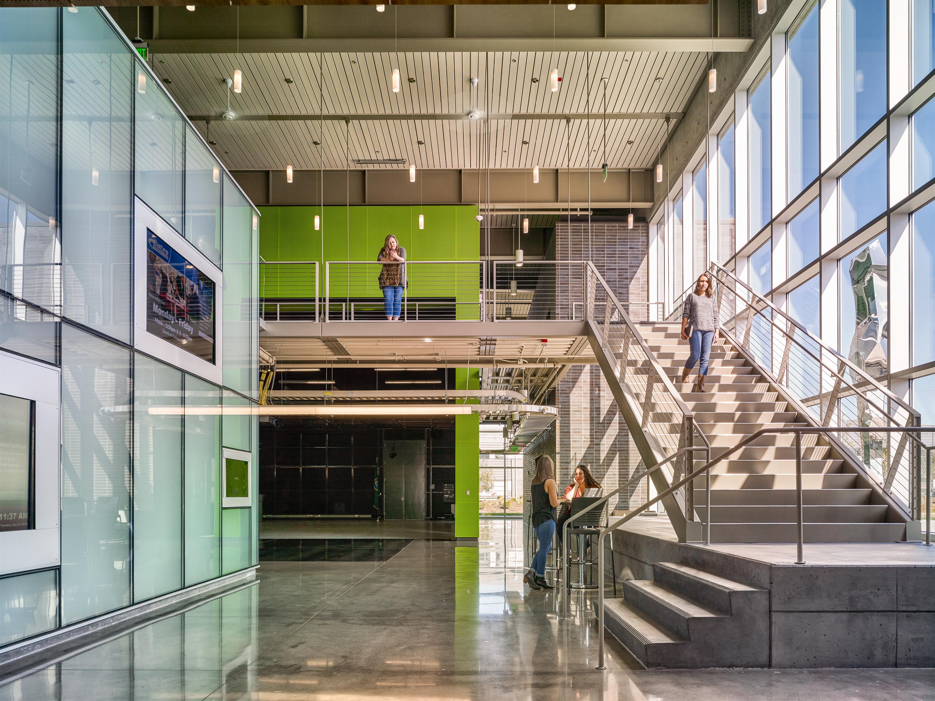 New academic building lobby, Bates Technical College, Tacoma, Washington