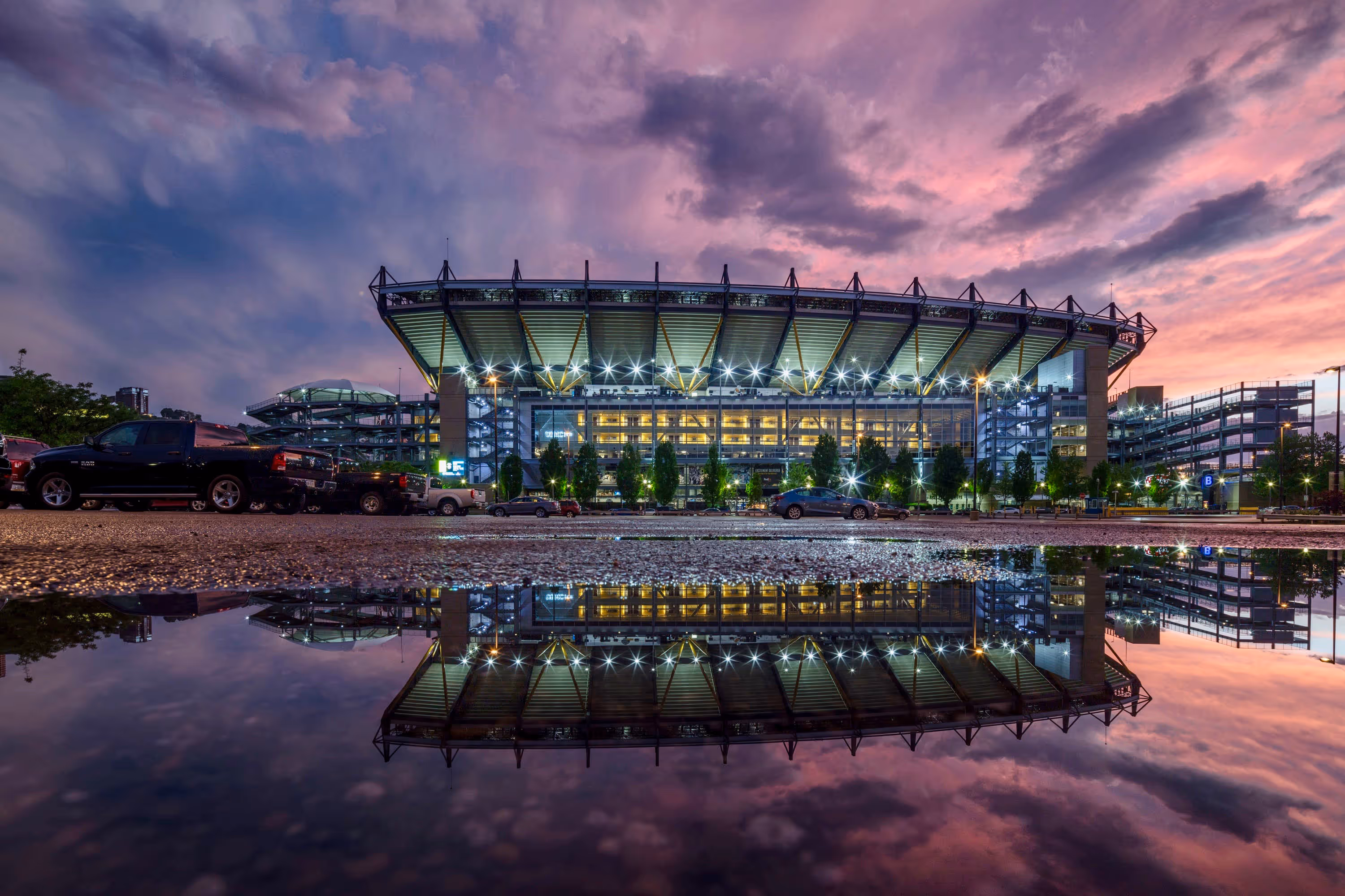 Heinz Field at sunset, Pittsburgh Steelers, Pittsburgh, Pennsylvania