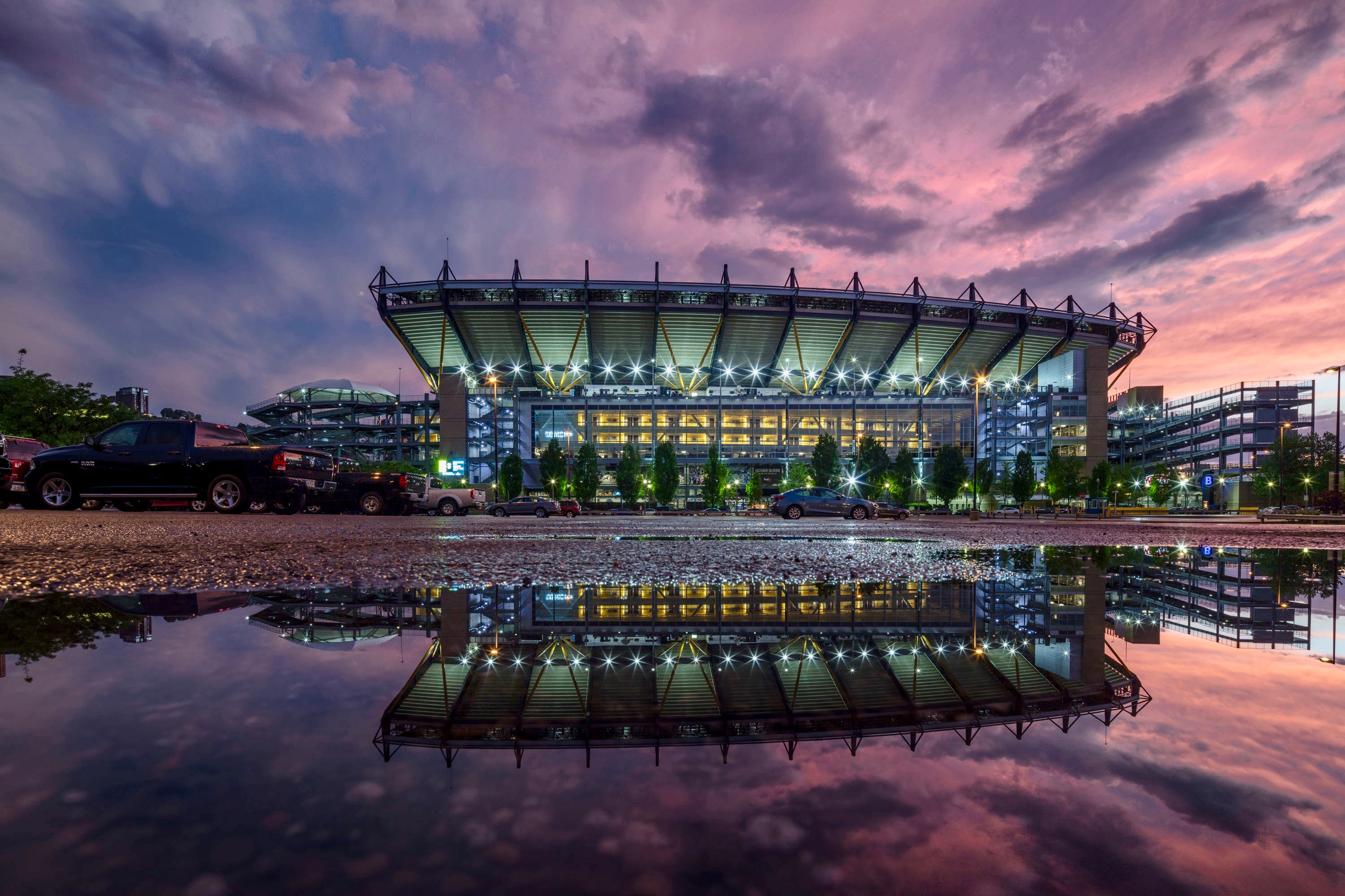 Heinz Field at sunset, Pittsburgh Steelers, Pittsburgh, Pennsylvania