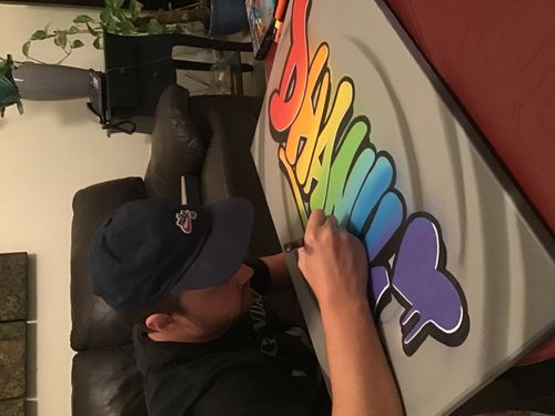 Graffiti Canvas Process