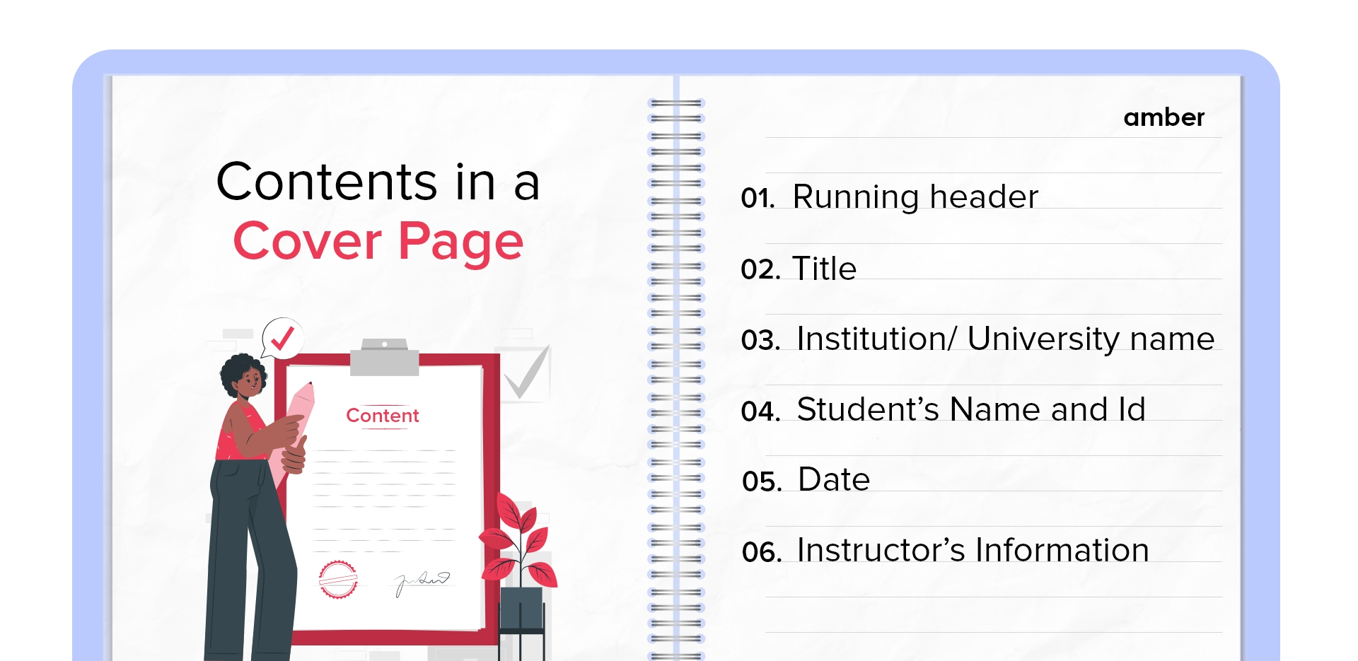 how to write content page for assignment