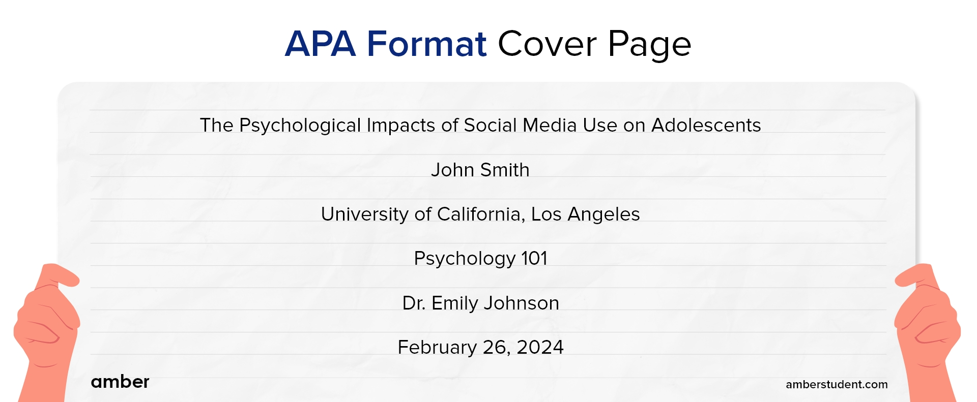 assignment cover page format examples