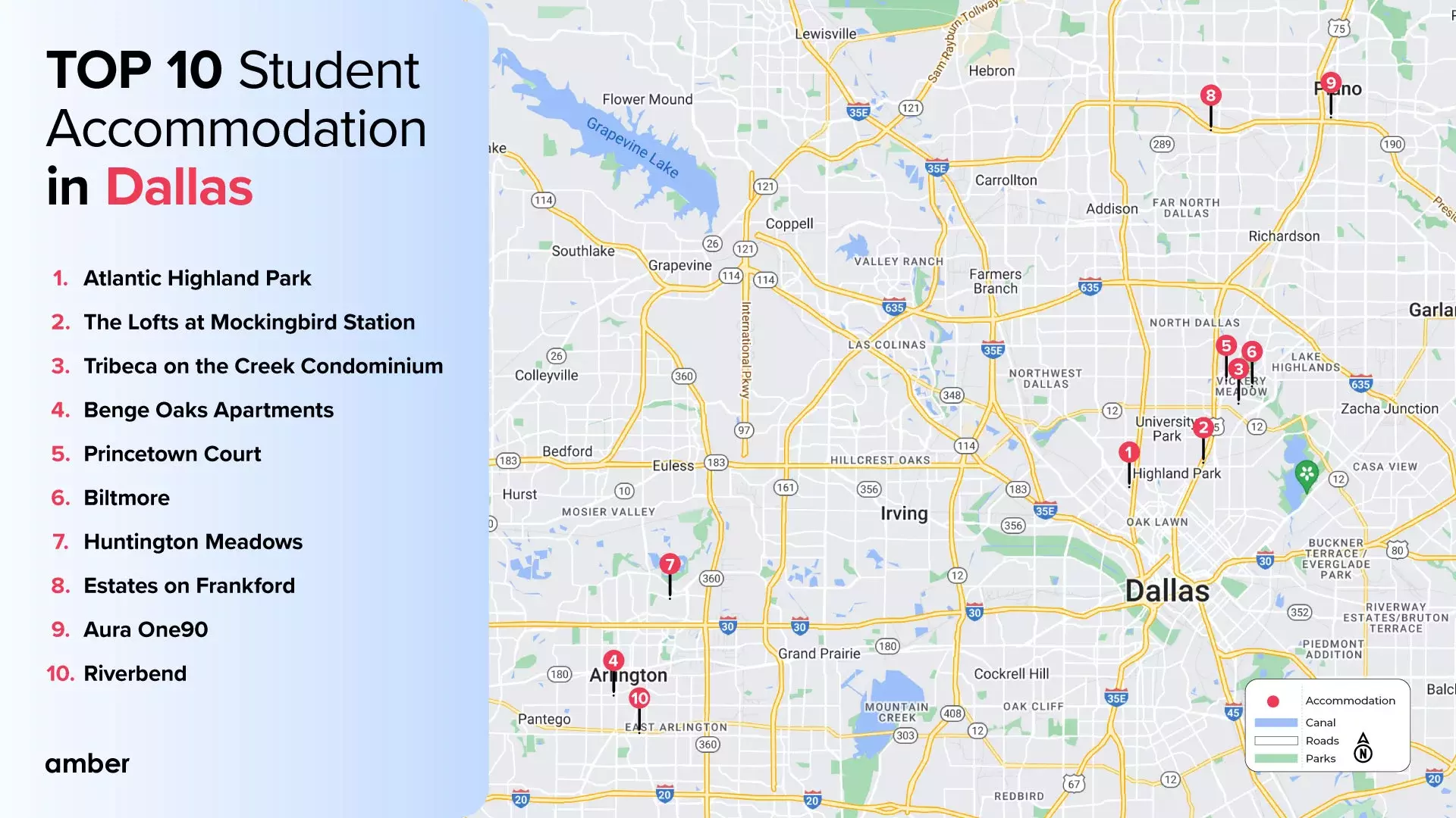 Top 10 accommodations in Dallas